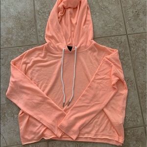 bright peach lightweight hoodie